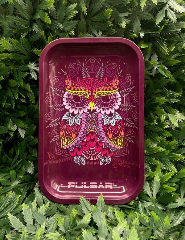 Pulsar Owl Mandala Medium Rolling Tray