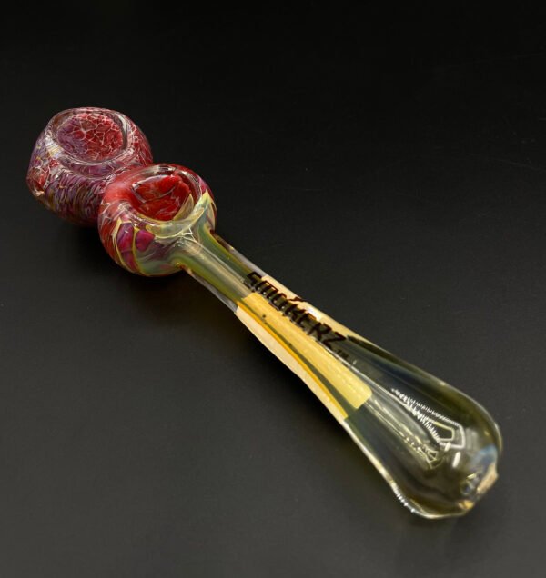 Smokerz Hand Pipes / 5.5in Silver Fume Frit Double Bowl Spoon - Image 2