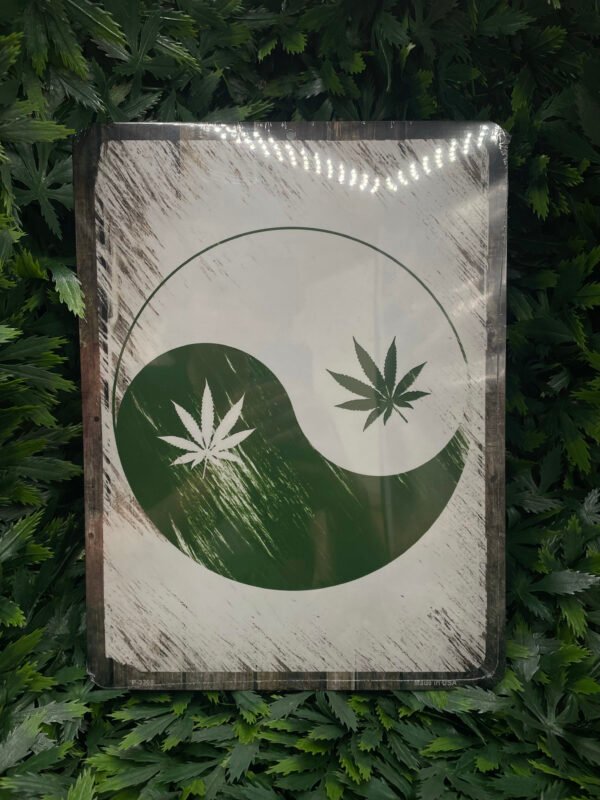 Yin Yang Weed - Metal Sign