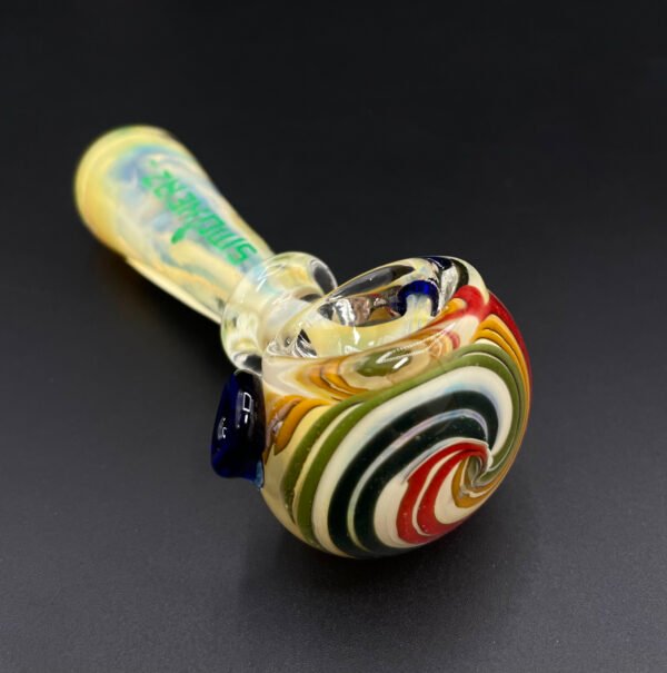 Smokerz Hand Pipes / 4.5in Rasta Line Head Fumed Bowl Spoon